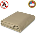 18 oz. Flame Retardant Vinyl Tarp - Tan - 30' x 40'