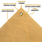 Tan Canvas Tarp 10' x 20'