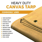 Tan Canvas Tarp 5' x 7'