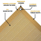 Tan Mesh Tarp 8' x 20'