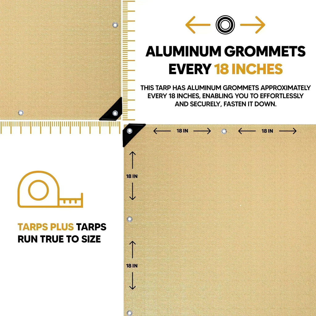 Tan Poly Tarp 6' x 8' - Case Of 20