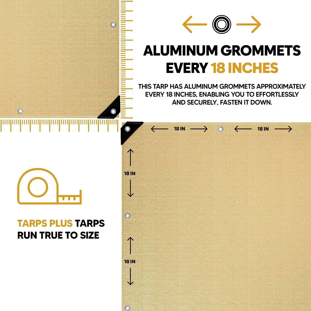 Tan Poly Tarp 6' x 8' - Case Of 20