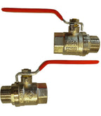 Brass Nickel-Plated Lever Valve 3/4" BSPM-F