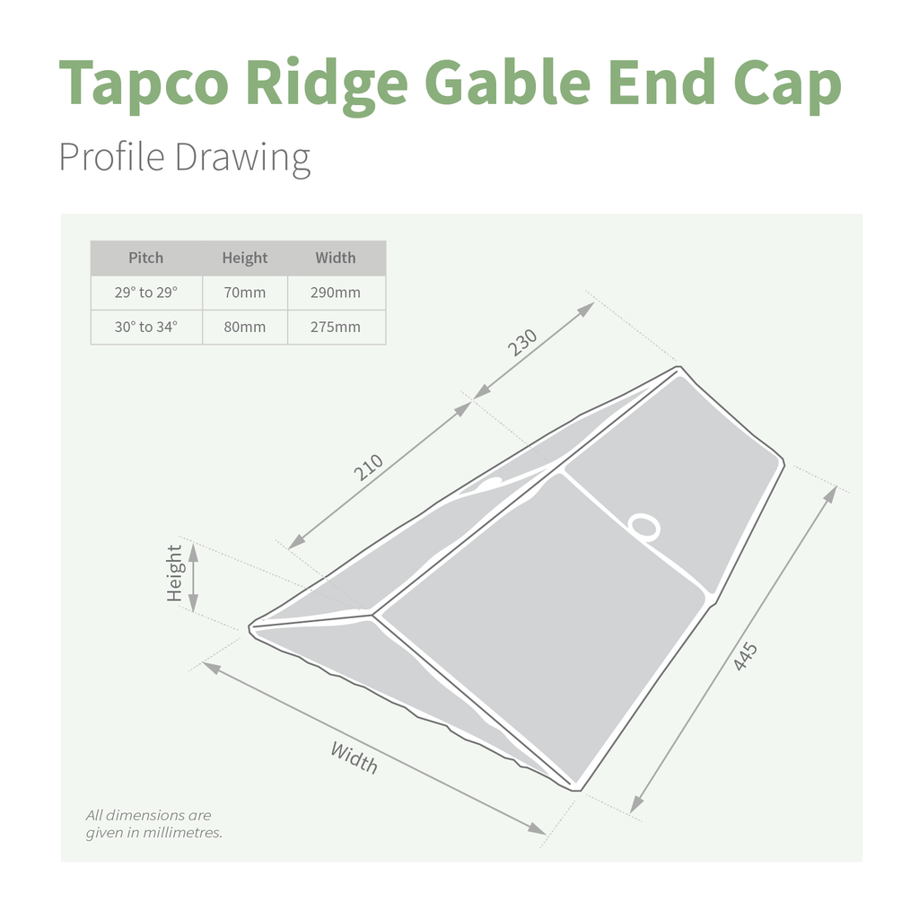 TapcoSlate Classic Ridge End Cap