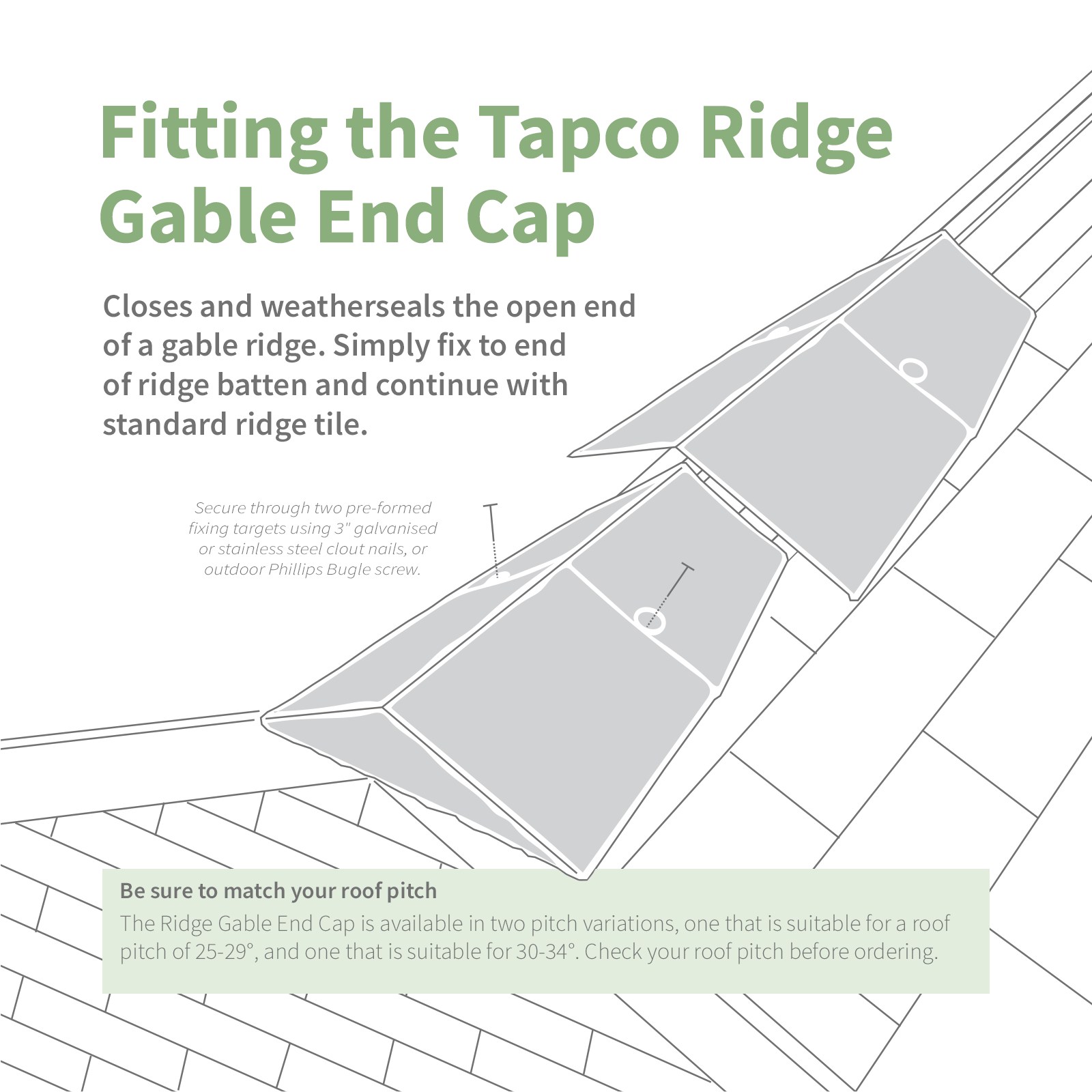TapcoSlate Classic Ridge End Cap