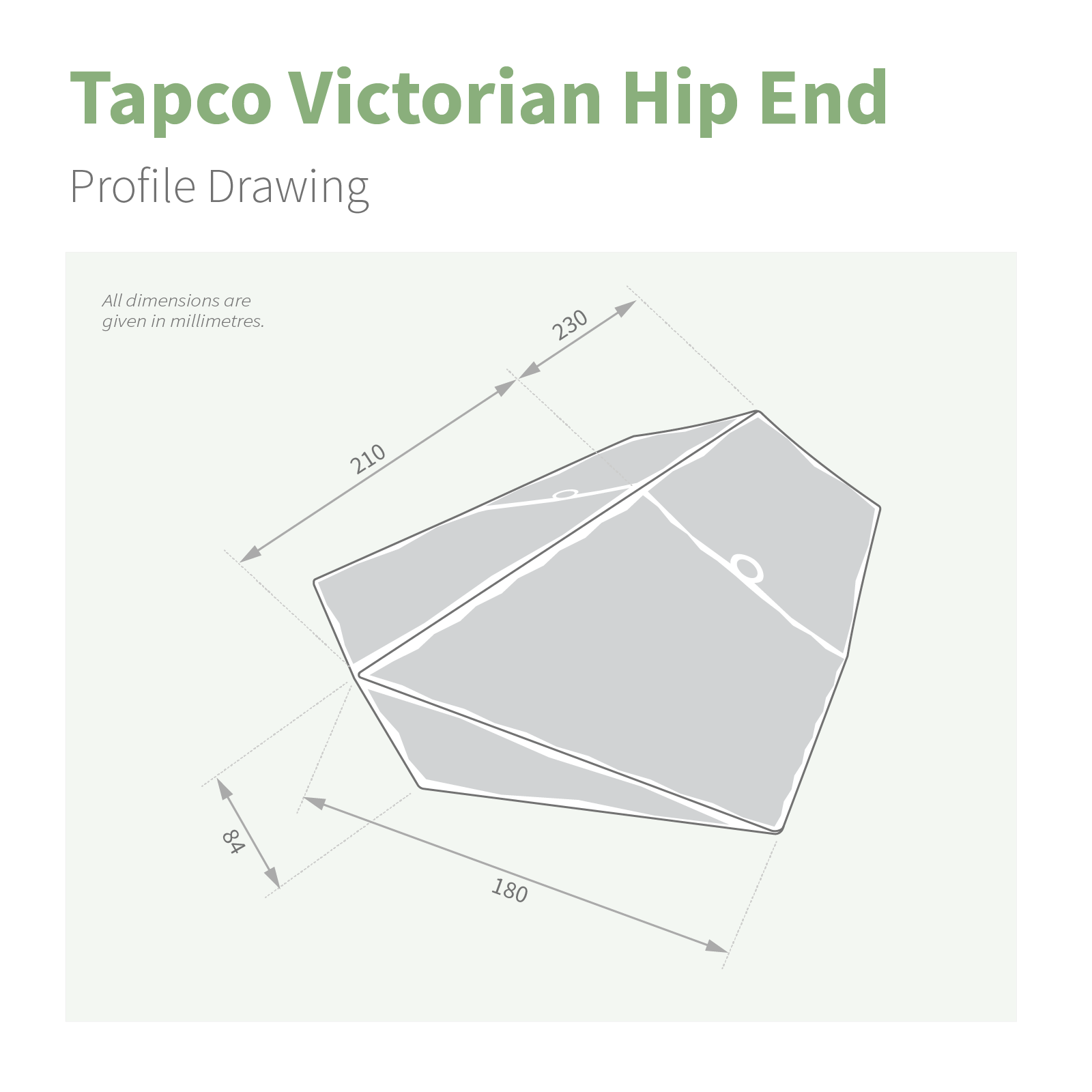 TapcoSlate Classic Edwardian & Victorian Hip End Cap
