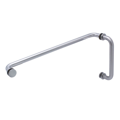 FHC 8" x 20" Tubular Pull/Towel Bar Combo with Washers [1/4" to 1/2" Glass]