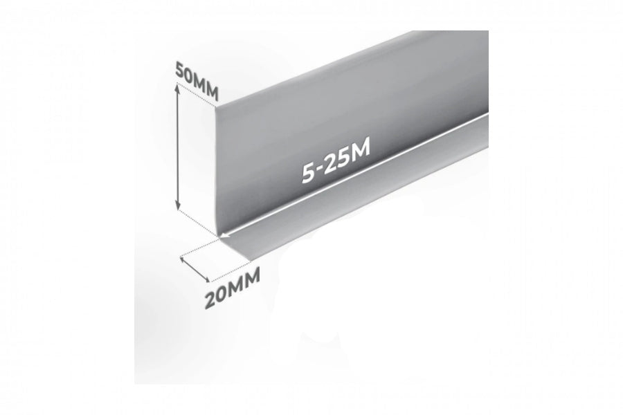 Self Adhesive Flexible PVC Skirting Board 50x20 MM x 5 M & 10 M Length Soft Trim Strip for Floor & Wall Edge Finishing