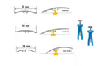 Aluminium Door Threshold Strip 30 MM 40 MM 50 MM x 930 MM Length Anodised Push-In Transition LW