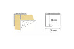 Aluminium Stair Nosing 30 MM x 30 MM x 0.9 M Length Anodised Grooved Anti-Slip