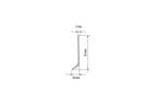 Aluminium Skirting Board 59 MM x 2500 MM Length Anodised Silver Trim Profile LP59