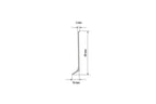 Aluminium Skirting Board 80 MM x 2500 MM Length Anodised Silver Trim Profile LP80