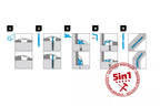 Self Adhesive Aluminium Door Threshold Strip 30 MM x 930 MM Length Silver 5in1 Installation System