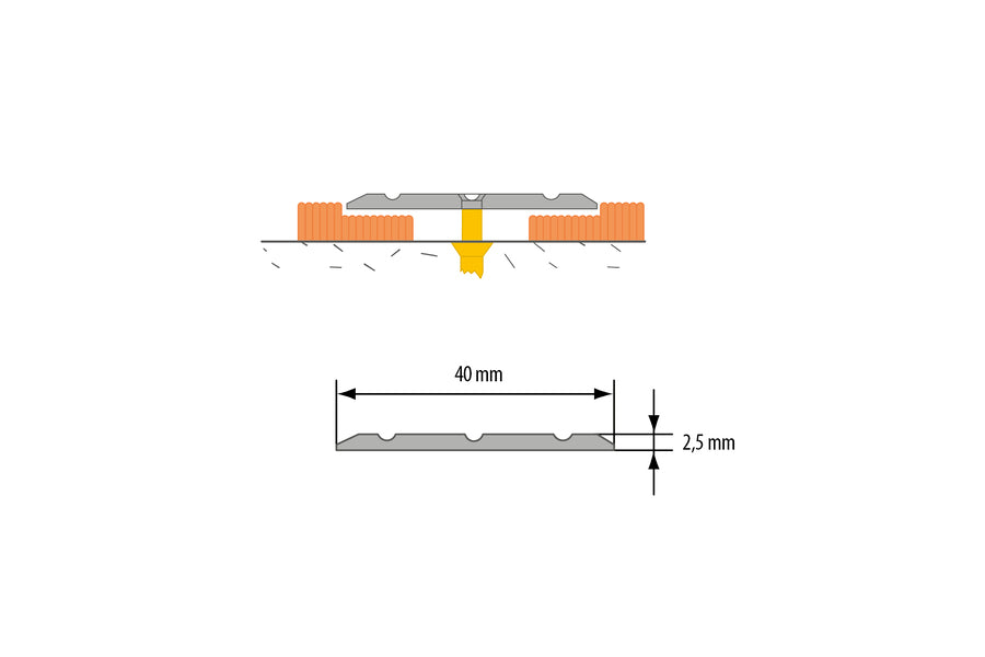 Aluminium Door Threshold Strip 40 MM x 1 M & 2 M Length Anodised Flat Transition LPPS