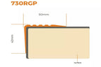 Non-Slip PVC Rubber Stair Nosing 50 MM x 42 MM x 1.18 M Length RGP