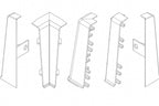 PVC Skirting Board Cable Cover 75 MM x 2500 MM Length Flexible Edge Wood Effect Profile Hi Line