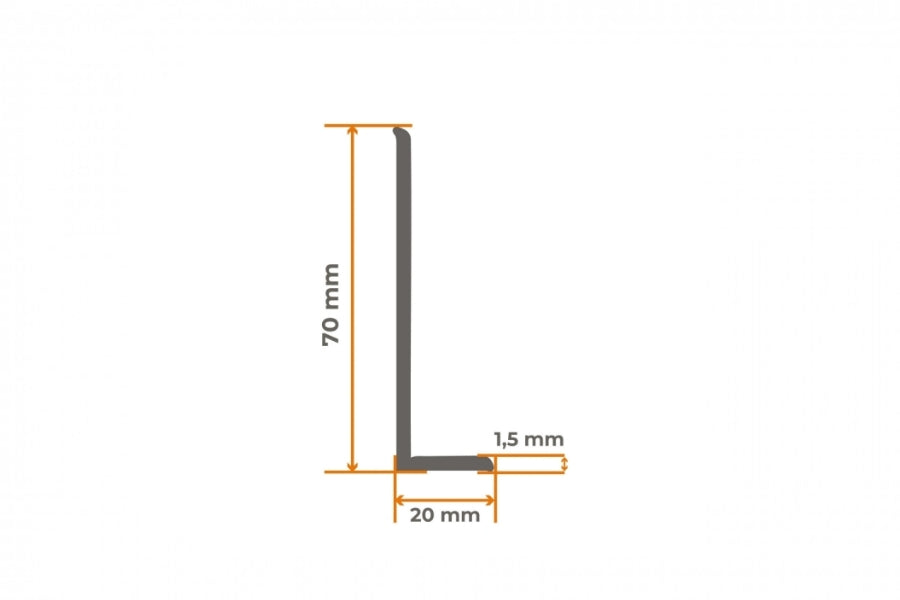 Flexible PVC Skirting Board 70x20 MM x 10 M Length Soft Trim Strip for Floor & Wall Edge Finishing