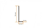 Flexible PVC Skirting Board 70x20 MM x 10 M Length Soft Trim Strip for Floor & Wall Edge Finishing