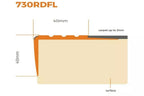 Non Slip PVC Stair Nosing Rubber with Glow Strip 40 MM x 40 MM x 1.18 M Length RDFL