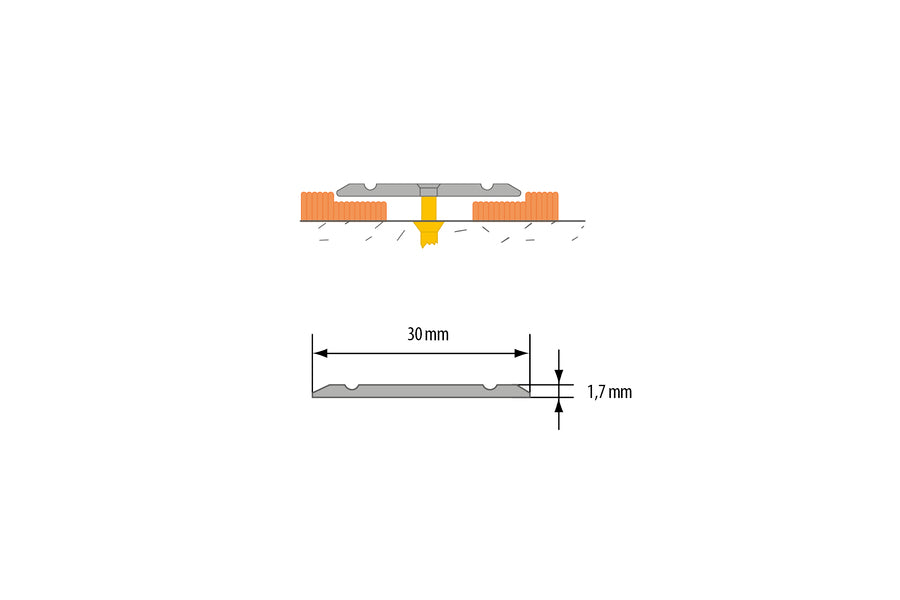 Aluminium Door Threshold Strip 30 MM x 900 MM Length Anodised Screw-Fix Silver Gold Champagne LPP30