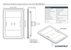 Scanstrut 12/24V 15W Recessed-Mount Surface 3-Coil Waterproof Wireless Charger