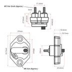 Exotronic 40A Mini Panel Mount Waterproof DC Circuit Breaker - 10 Pack