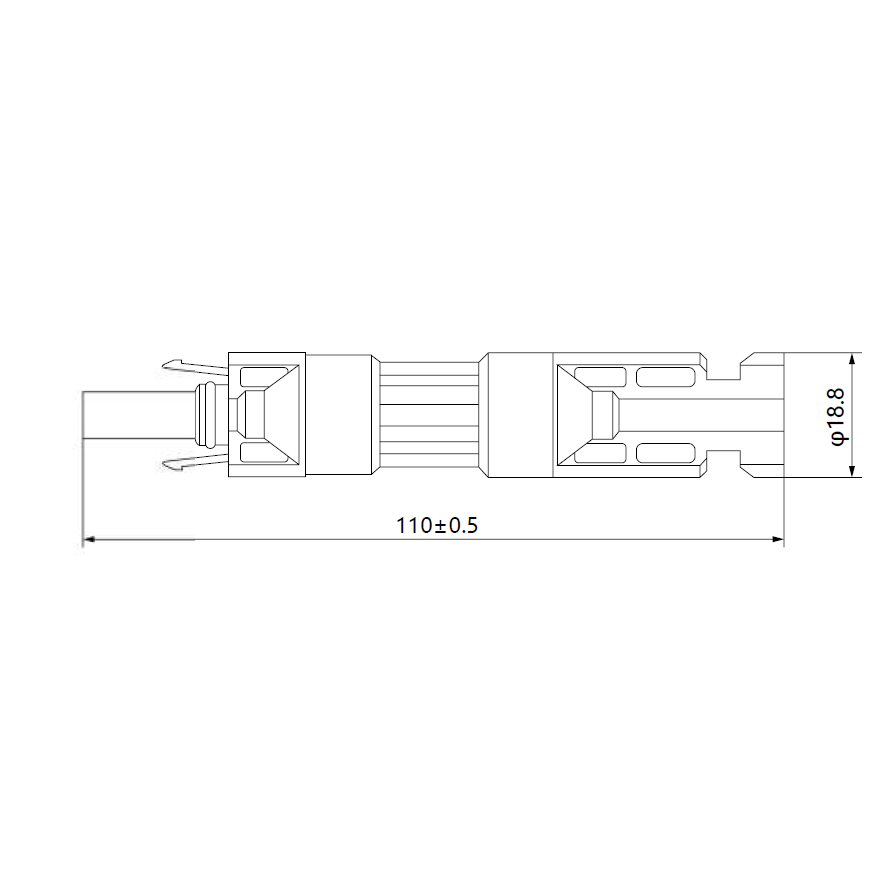 Exotronic 15A In-line Blocking Diode Solar Connector - 10 Pack