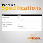 Exotronic 300A Black 3x M10 Stud & 10x Screw Busbar with Cover