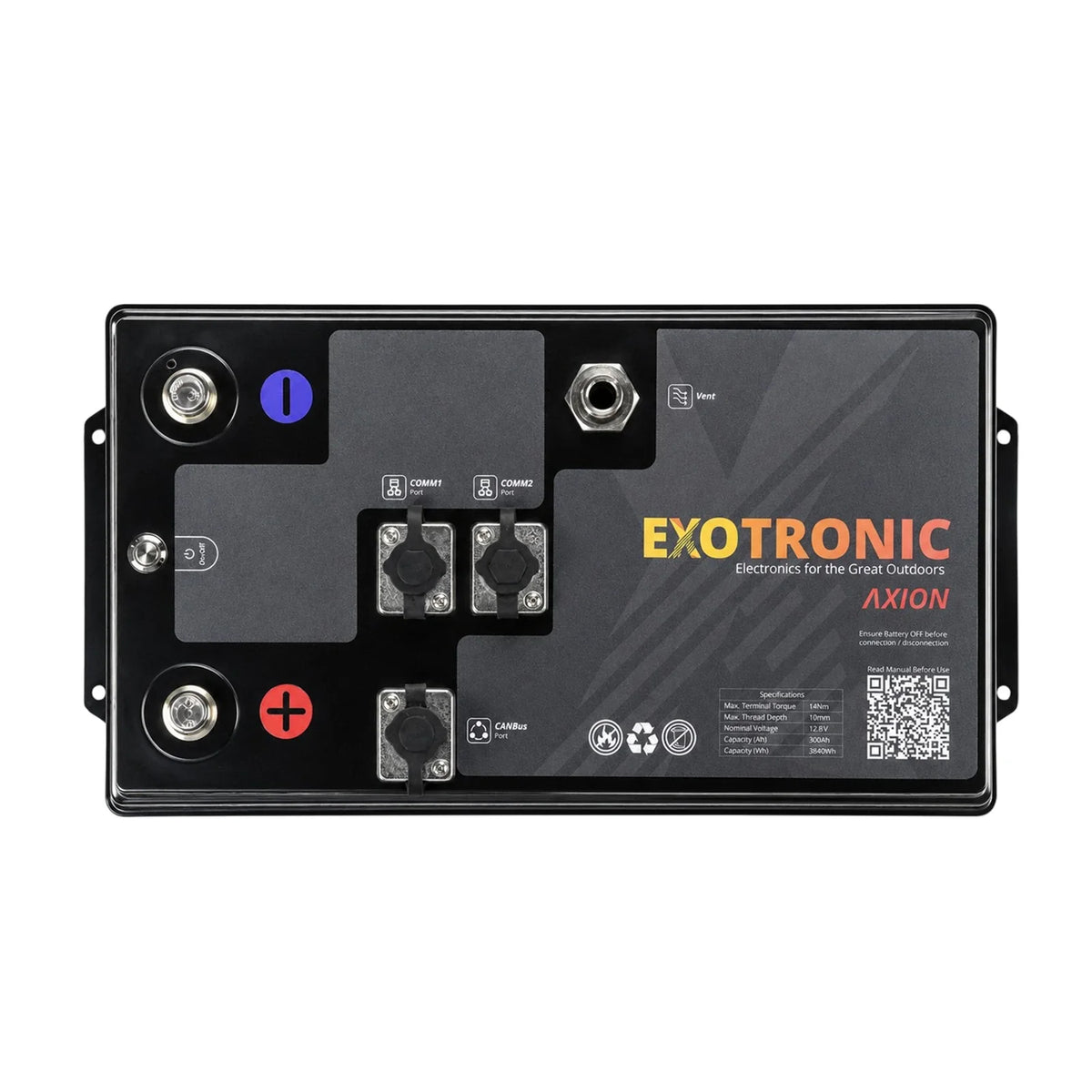 Exotronic 12V 300Ah Axion CANBus Bluetooth Lithium Battery