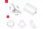 PVC Worktop Edging Profile 33 MM x 2.5 M Length Splashback Trim Kitchen Bathroom Accessory