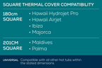 Square Thermal Hot Tub Cover - Large 201cm x 80cm