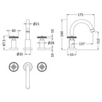 Revolve 3-Hole Basin Mixer Tap with Waste - Chrome