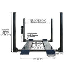 Atlas PRO9000 Extra Tall, Extra Wide Portable Heavy Duty 4-Post Lift 9000 lb. Capacity