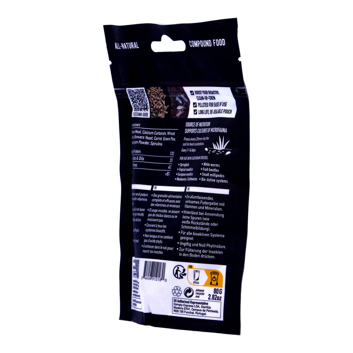 Arcadia EarthPro Custodian Fuel 80g Springtail & Isopod Food