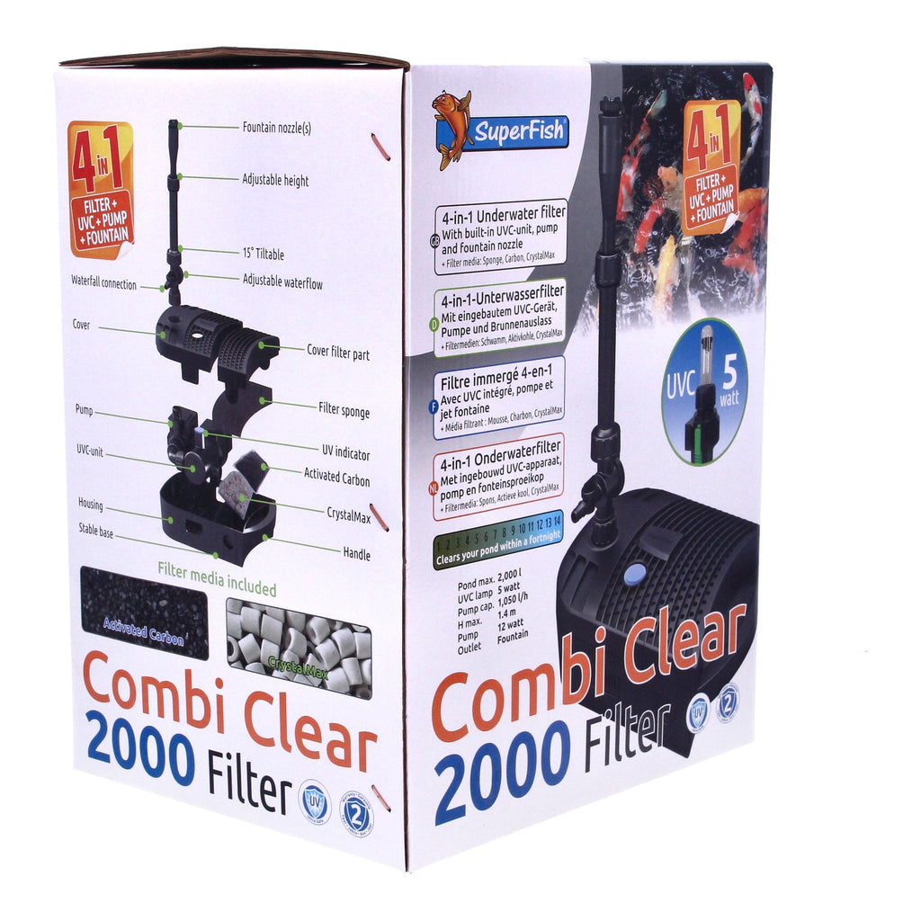 Superfish Combi Clear Pond Filter 2000 with UVC & Fountain