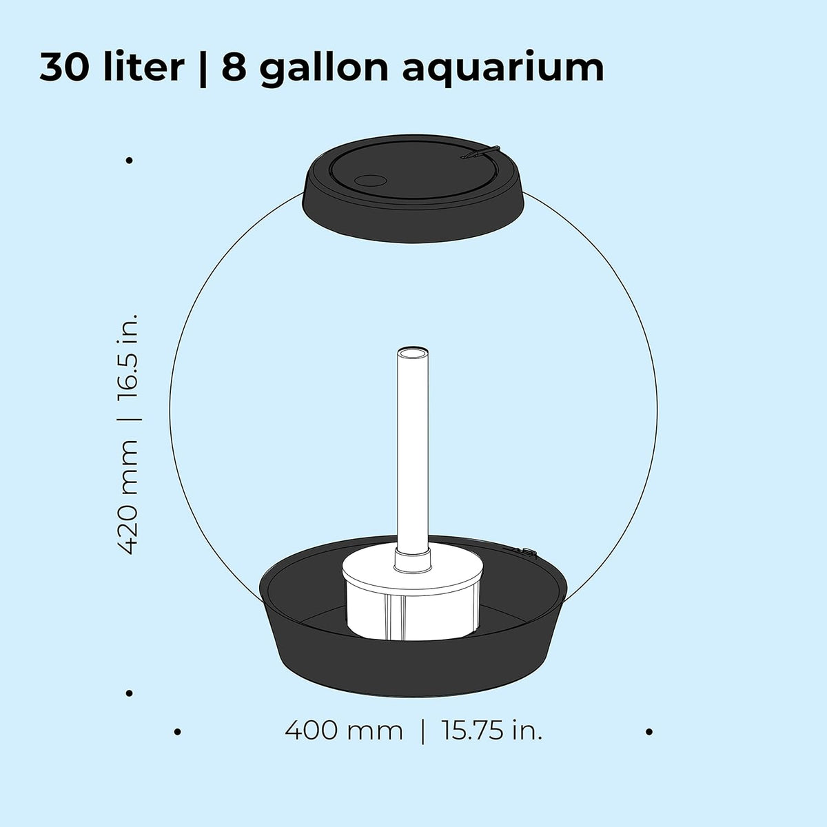 biOrb Black Classic 30 Acrylic 8-Gallon Aquarium