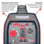Tomahawk Power 3000 Watt Inverter Generator Super Quiet Portable Gas Power Professional Use