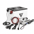 Toro Workman e2050 2003-2006 48V Fleet Lithium Conversion Kit - 65Ah LiFePO4 battery bundle with charger, cables and mounting hardware