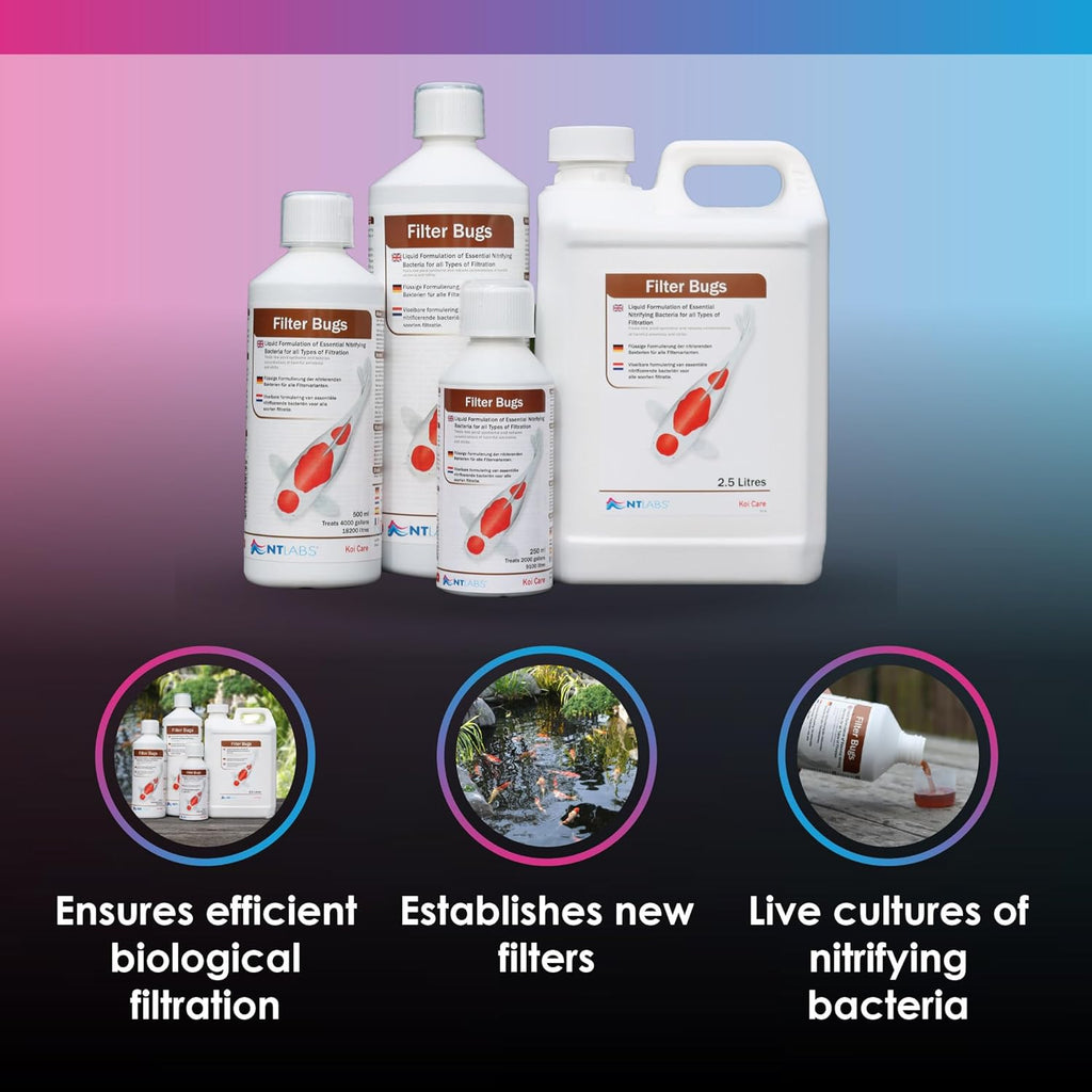 NT Labs Koi Care Filter Bugs - Liquid Pond Bacteria Treatment