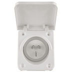Transco 15A White Caravan Power Inlet