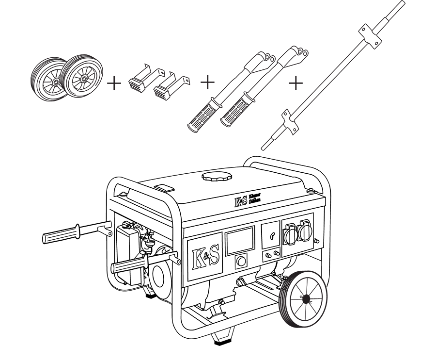 KS10 Wheel Kit for KS9000 and KS1000E Series Generators