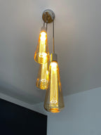 Triple 'Kinna' Cluster Pendant Light | Kitchen Island, Stairwell & Dining Lighting UK