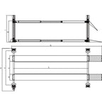 Triumph NTR-16 16,000 lb 4-Post Lift + Two RJ-9000 9,000 lb Rolling Bridge Jacks Combo