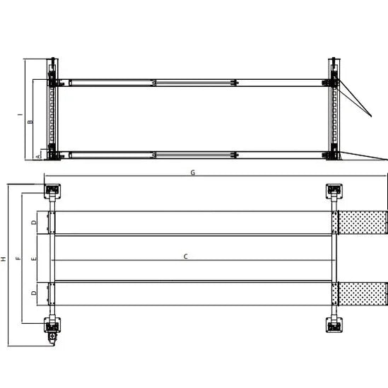 Triumph NTR-16 16,000 lb 4-Post Lift + Two RJ-9000 9,000 lb Rolling Bridge Jacks Combo