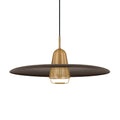 Troy Gilroy 24.75 in. Pendant Light, Patina Brass & Bronze with Metal Shade