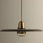 Troy Gilroy 24.75 in. Pendant Light, Patina Brass & Bronze with Metal Shade