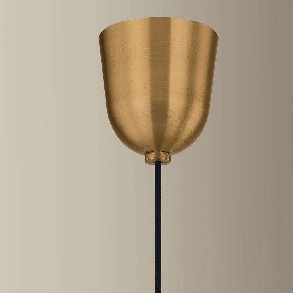 Troy Gilroy 24.75 in. Pendant Light, Patina Brass & Bronze with Metal Shade