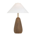 Troy Heartwood 26.5 in. Table Lamp, Patina Brass with Ivory Linen Shade
