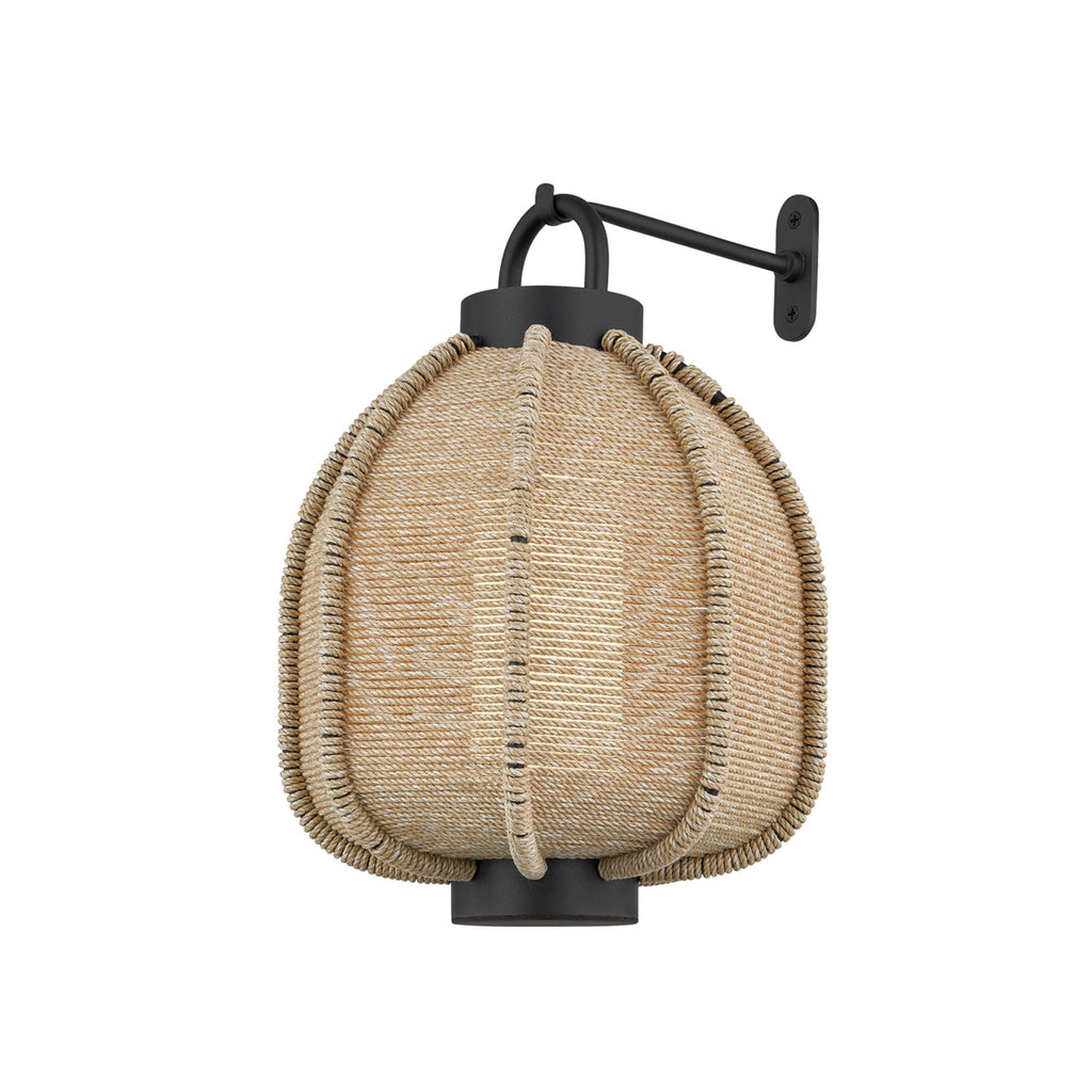 Troy Maltby Small Exterior Wall Sconce Hook, Texture Black