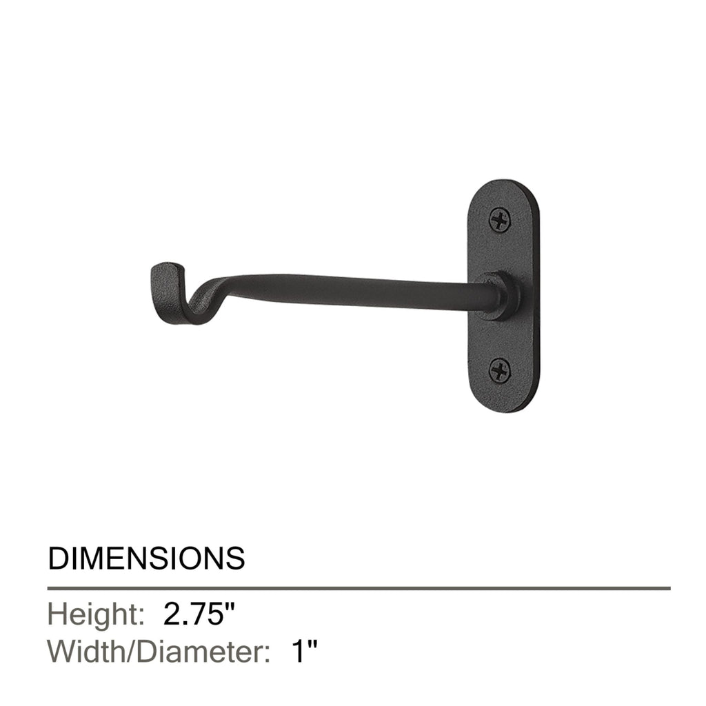 Troy Maltby Small Exterior Wall Sconce Hook, Texture Black
